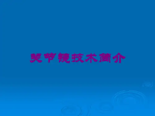 关节镜技术简介培训课件