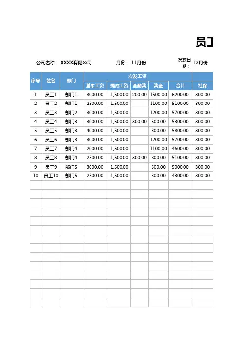 工资表-查询工资明细