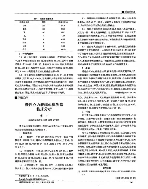 慢性心力衰竭心律失常临床分析