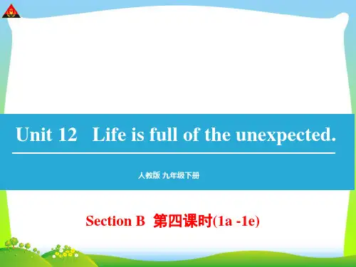 人教版英语九全Unit 12 Section B(1a-1e)课件(共19张PPT)