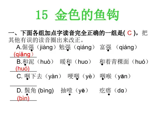 五年级下册语文习题课件-15 金色的鱼钩｜人教新课标