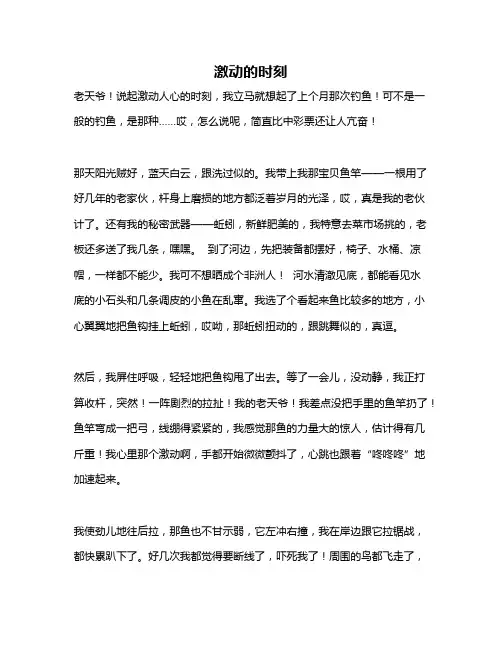 作文《激动的时刻》