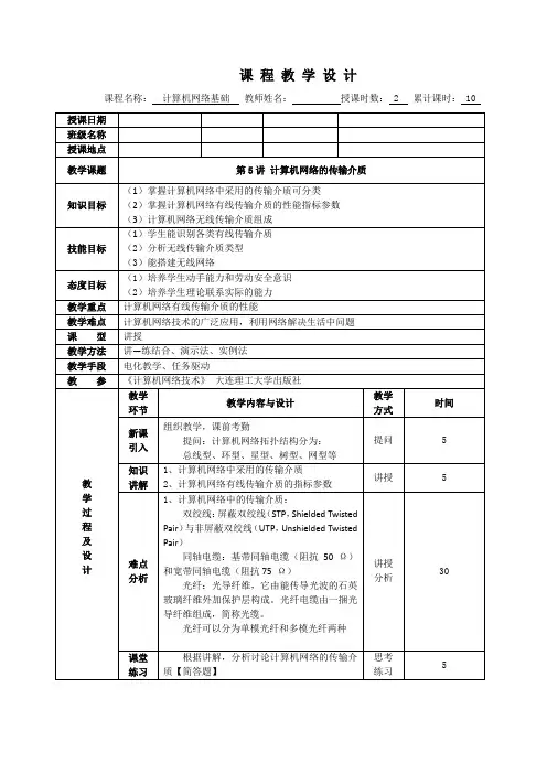 计算机网络的传输介质