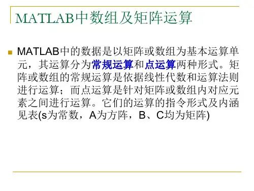 matlab3-数组及矩阵运算