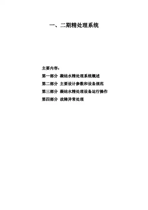 发电厂精处理系统课件