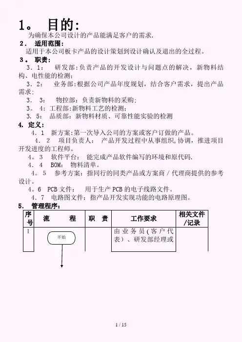 产品设计开发管理流程(精选)