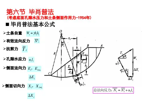 毕肖普法计算土坡稳定系数课件