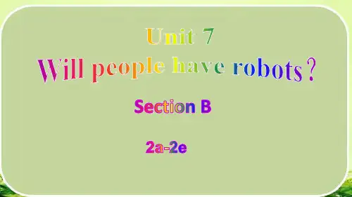 Unit 7 Section B(2a-2e)八年级英语上册(人教版)