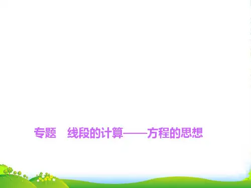北师大版七年级数学上册 《线段的计算——方程的思想》课件