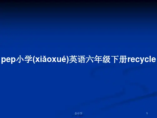 pep小学英语六年级下册recycle实用教案