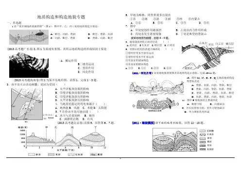 地质构造和构造地貌专题