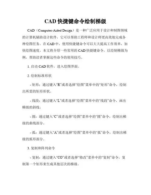 CAD快捷键命令绘制梯级