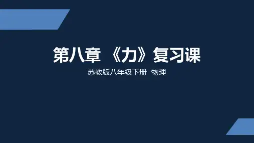苏教版八年级下册  物理  第八章  《力》复习