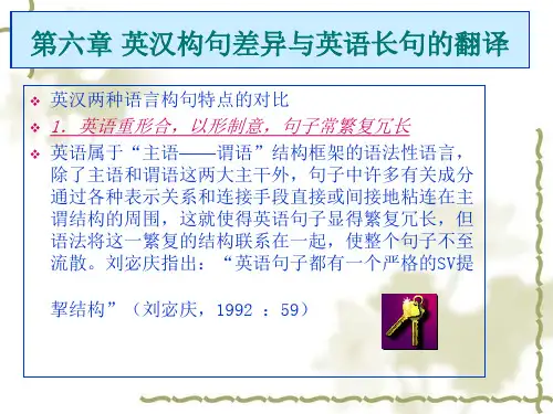 第六章1 句法翻译,长句翻译