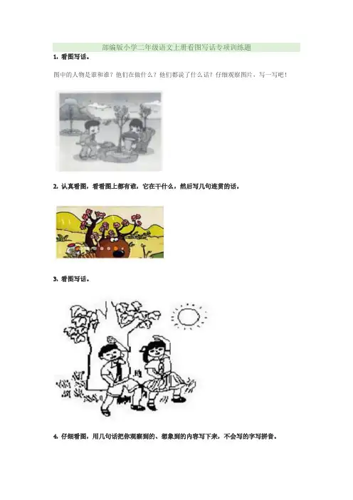 部编版小学二年级语文上册看图写话专项训练题
