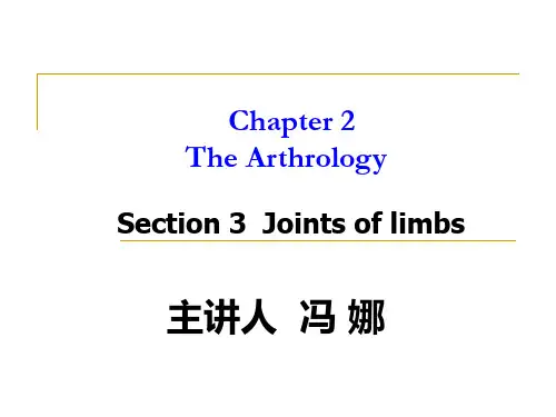 《系统解剖学》教学资料 section 3  joints of limbs