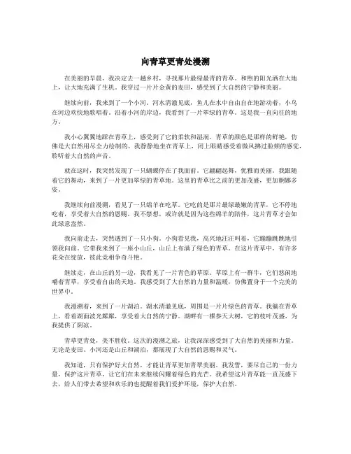 向青草更青处漫溯