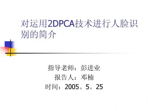 对运用2DPCA技术进行人脸识别的简介