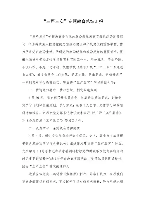 三严三实总结