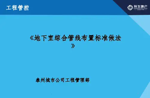 地下室综合管线布置标准做法18.8ppt课件