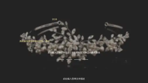 欧式高端奢侈品培训首饰PPT模板手表项链珠宝钻石戒指高贵杂志风 (5)