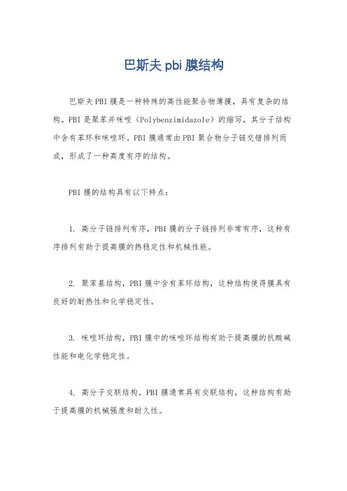 巴斯夫pbi膜结构
