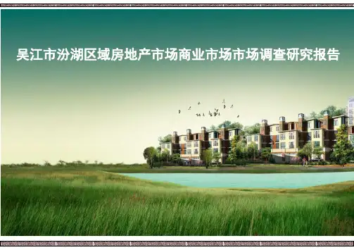 吴江市汾湖区域房地产市场商业市场市场调查研究报告