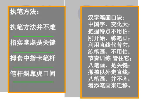 钢笔字五天速成