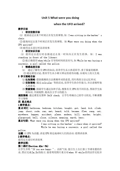 英语人教版八年级下册Unit 5 What were you doing