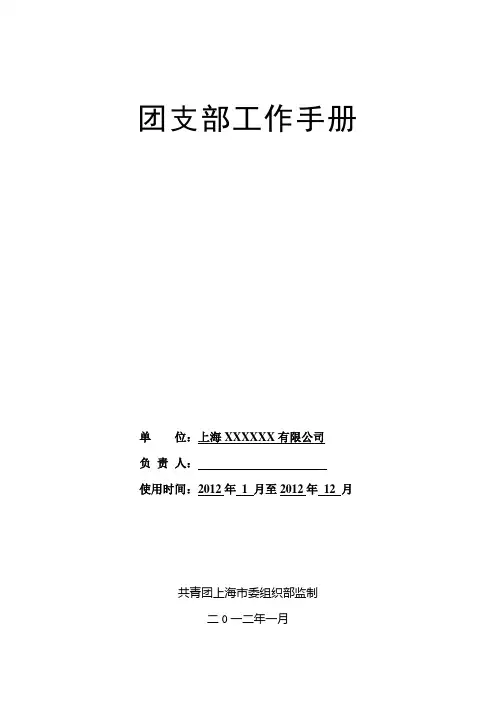 XX公司团支部工作手册