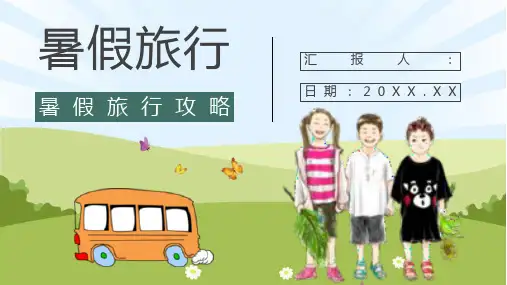 暑假旅行线路推荐假期旅行计划攻略经典推荐PPT模板课件