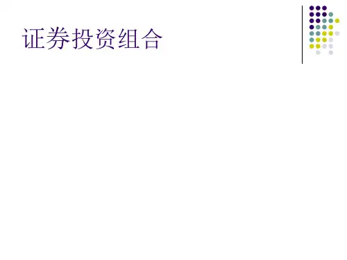 证券投资组合27页PPT