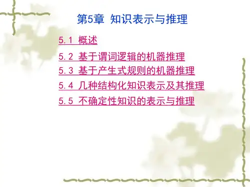 第5章 知识表示与推理