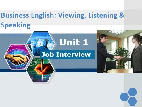 商务英语视听说 Unit 1