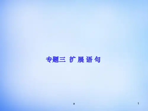 2016届高考语文一轮复习 专题三 扩展语句课件