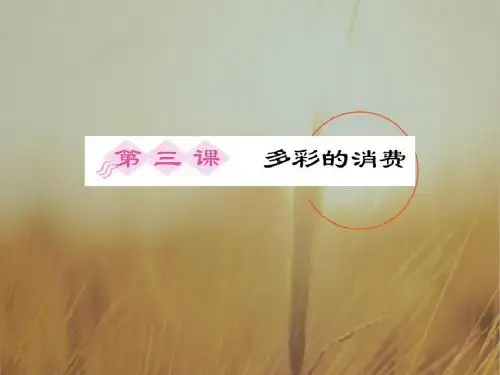 最新-2018高考政治总复习 1-3 多彩的消费课件 新课标 