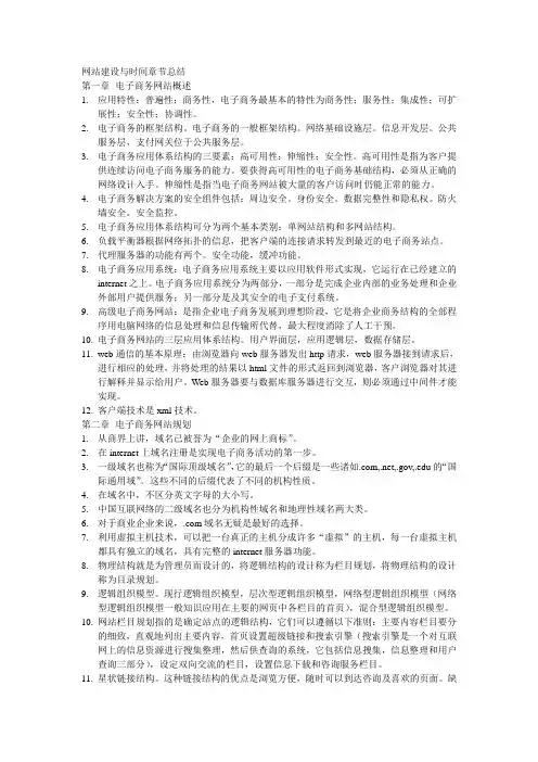 网站建设与实践章节总结