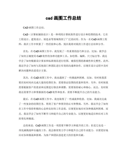 cad画图工作总结