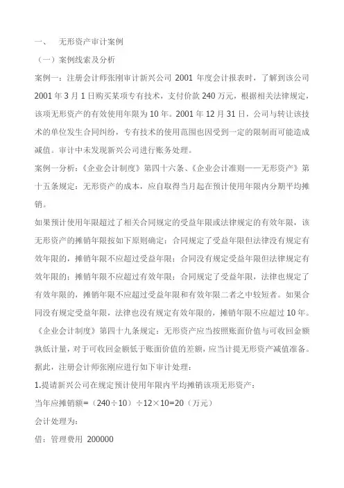 无形资产审计案例(DOC 74页)