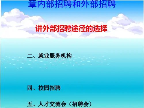 员工与招聘外部招聘渠道选择(ppt43张)