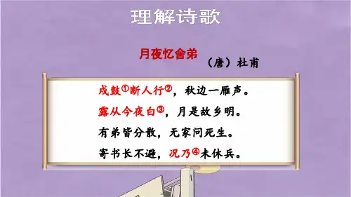 一部编版九年级语文上册课件PPT课外古诗词诵读