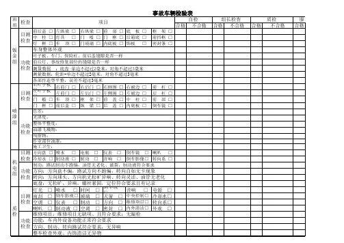 事故车辆检验表