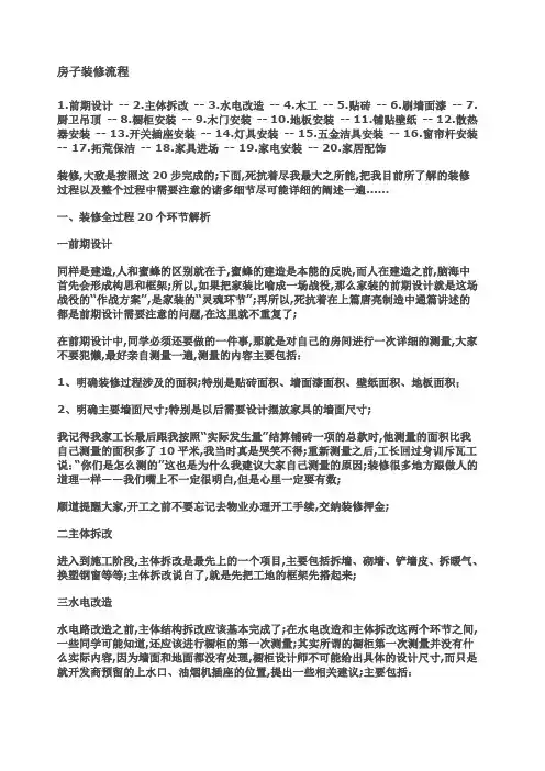房子装修流程