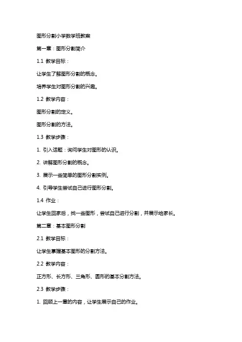 图形分割小学数学班教案