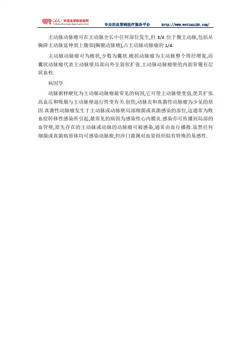 主动脉动脉瘤