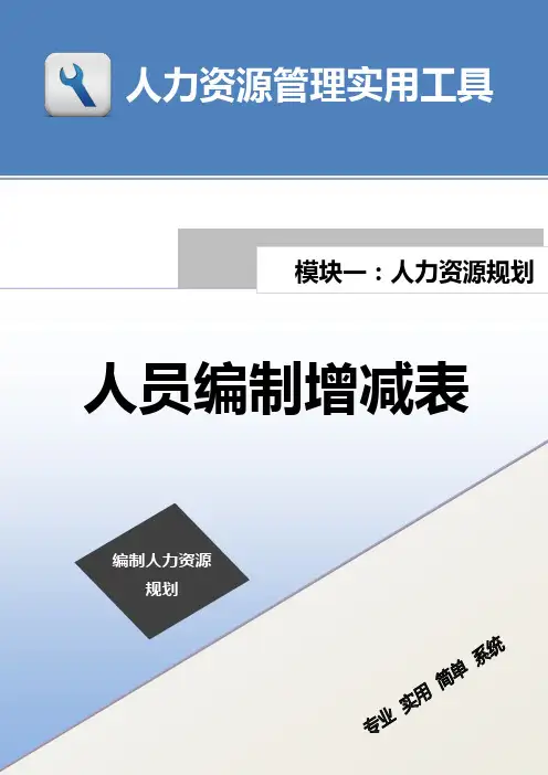人员编制增减表