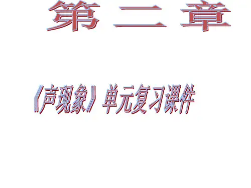 人教版初中物理八年级物理上册第2章《声现象》复习课件