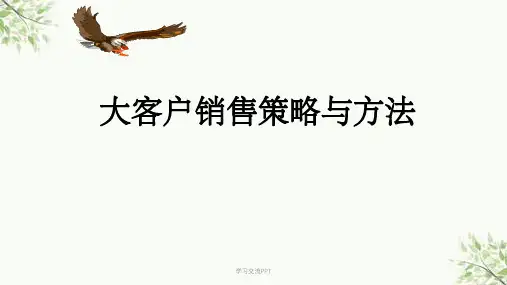 大客户销售方法与策略课件