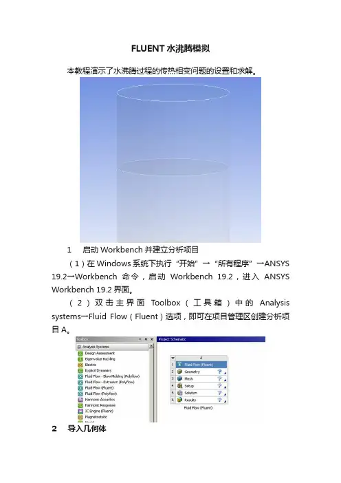 FLUENT水沸腾模拟