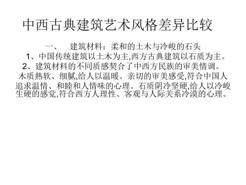 中西古典建筑艺术风格差异比较